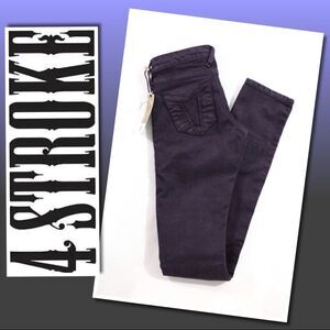 NEW 4 Stroke Purple 5 Pocket Skinny Jeans 24